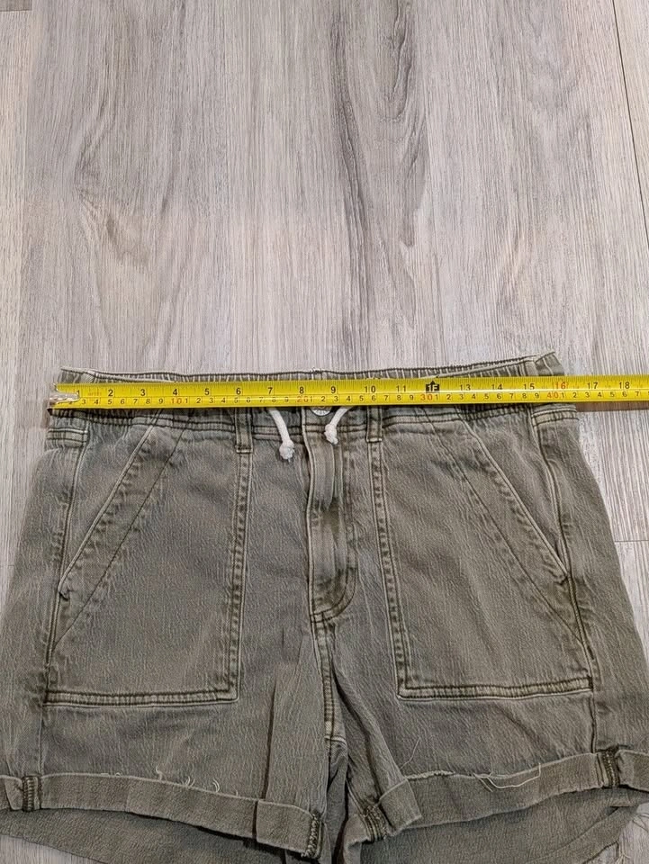American Eagle Women’s Size 12 Denim Shorts – Distressed Green/G - photo 3