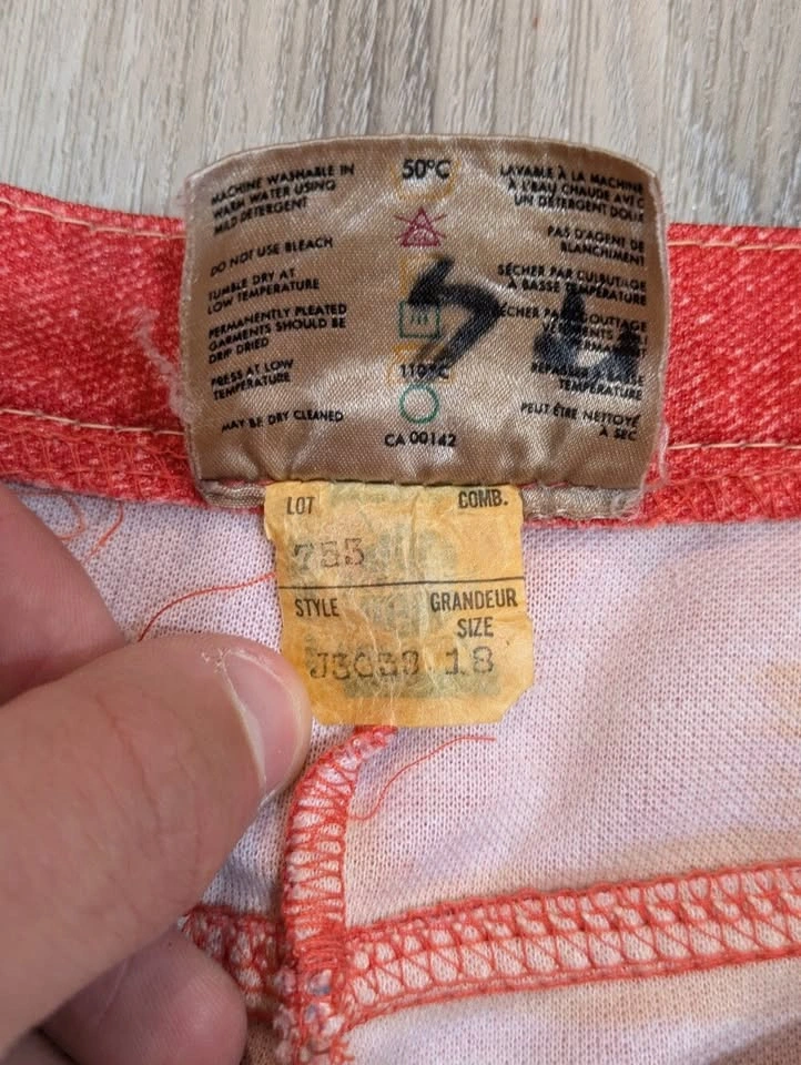 Vintage Tan Jay Red Orange Wide Leg Pants - Size 18 - photo 3