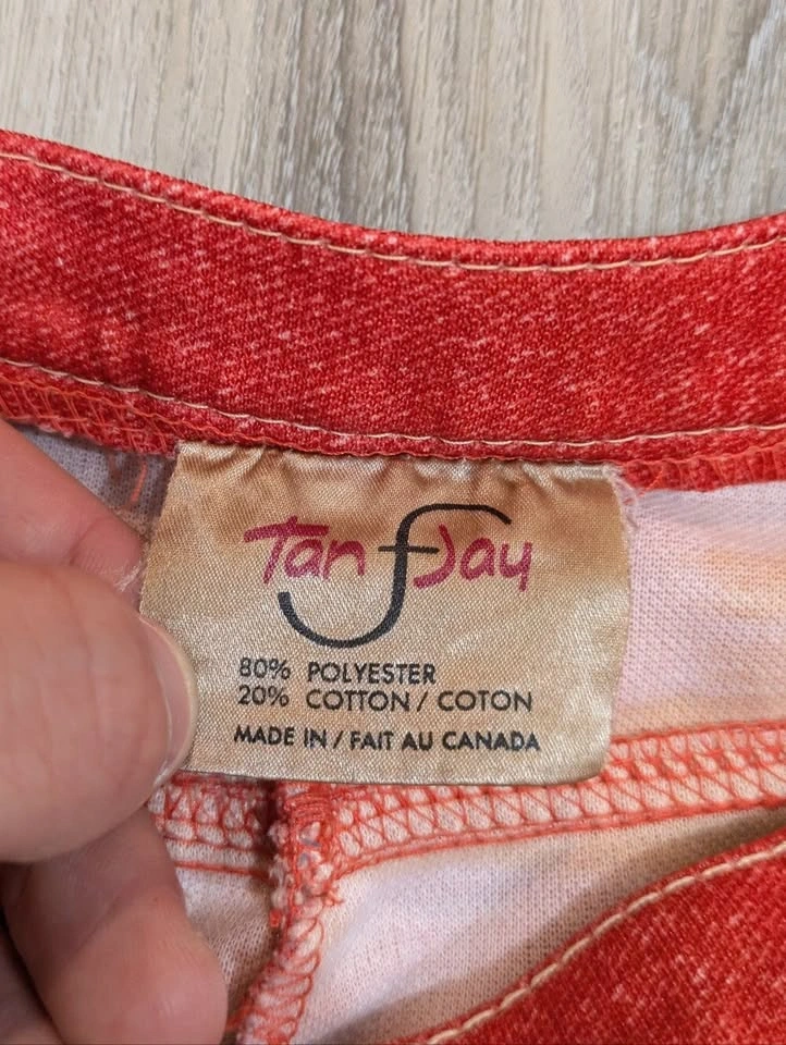 Vintage Tan Jay Red Orange Wide Leg Pants - Size 18 - photo 4