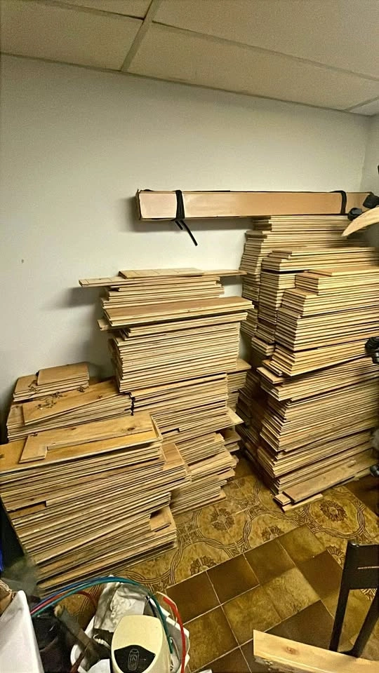 Large Lot of Tongue and Groove Wood Flooring