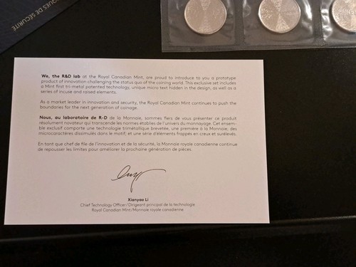 2018 Royal Canadian Mint R&D Test Token Set Error Coin - photo 4