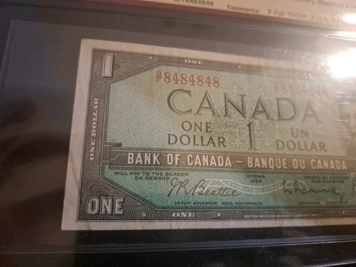 1954 Bank Of Canada $1, 2 Digit Radar, 2 Cycle Repeater, BCS 20 - photo 3