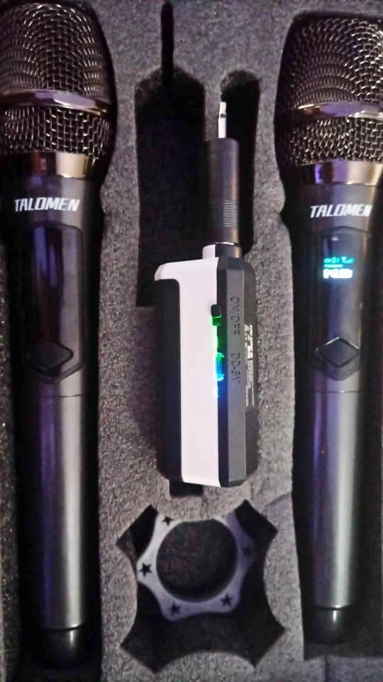 TALOMEN Dual Wireless Microphone System with Receiver