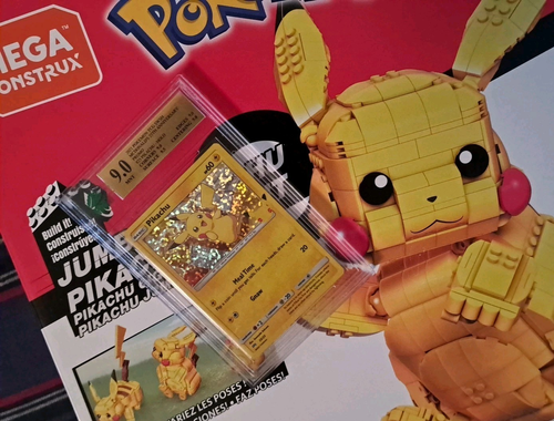 Mega Construx Pokemon Jumbo Pikachu & 2021 McDonald's Card