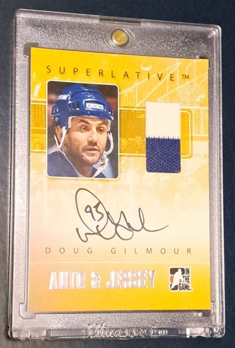 2008 In The Game Superlative Silver Doug Gilmour Jersey Auto /50