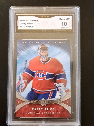 2007 Upper Deck Ovation Carey Price Rookie Card GMA 10