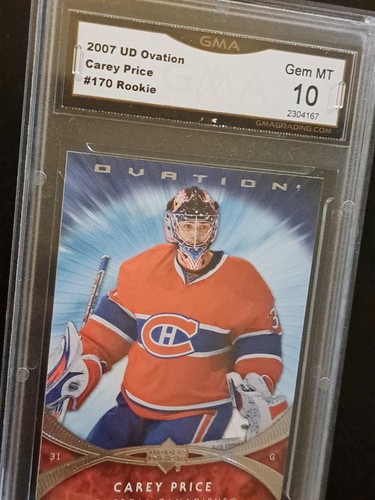 2007 Upper Deck Ovation Carey Price Rookie Card GMA 10 - photo 2