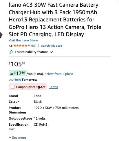 GoPro Hero 13 Battery with charging case - BRAND NEW - photo 3