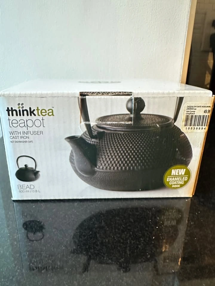 think tea - Beaded Cast Iron Tea pot - photo 2