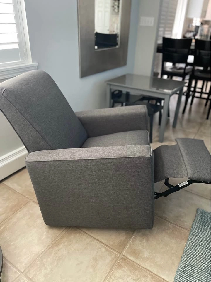 Grey Swivel Glider Rocker Recliner - photo 4