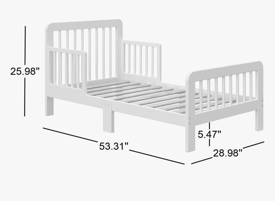 Pasadena Toddler Bed with guardrails and Newton Mattress - photo 2