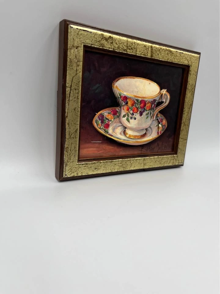 Rare Handmade 3D layered Paper Art Fruit Teacup - photo 2