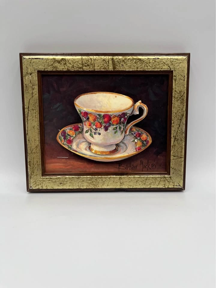 Rare Handmade 3D layered Paper Art Fruit Teacup - photo 3