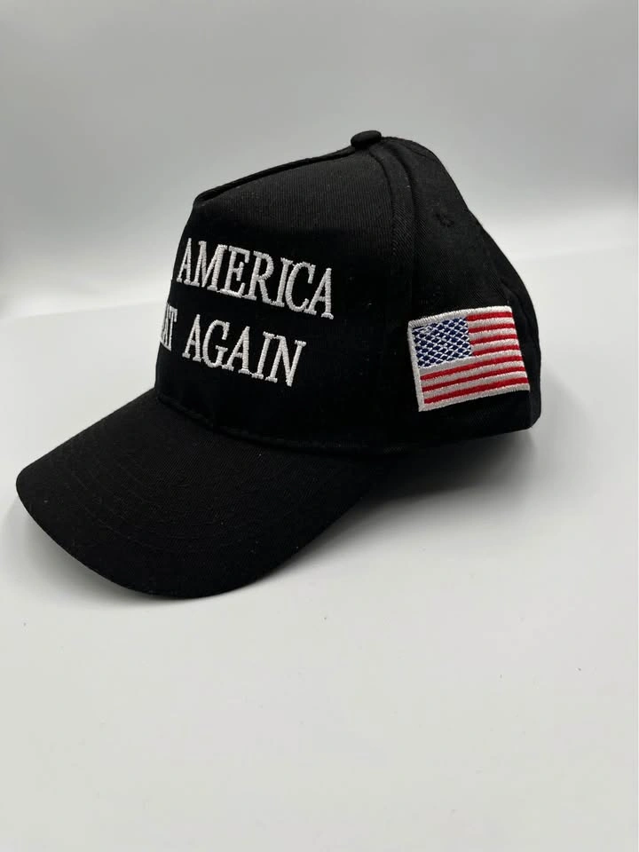 RARE Trump MAGA Adjustable Baseball Cap With American Flag - photo 4