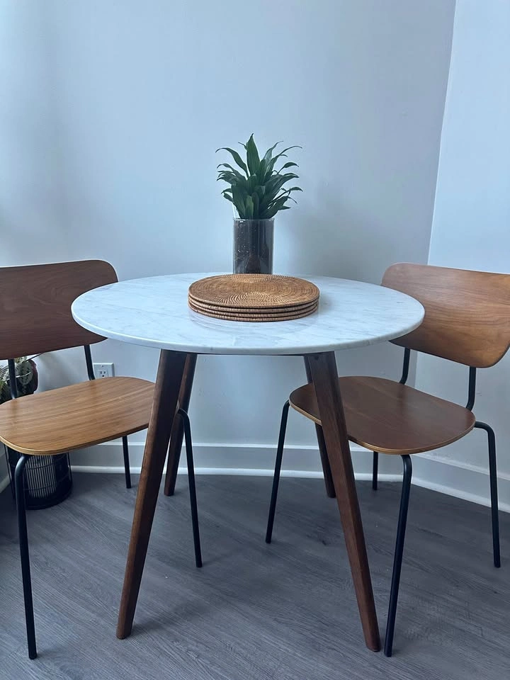 Article - Mara Marble Top Dining Table and Chairs