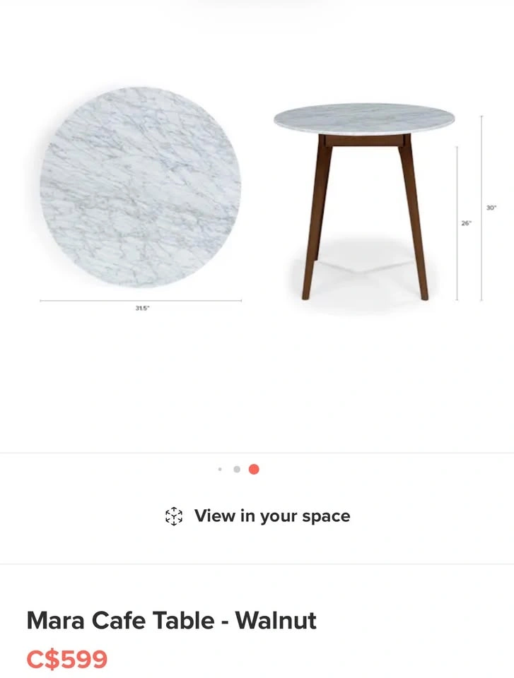 Article - Mara Marble Top Dining Table and Chairs - photo 3