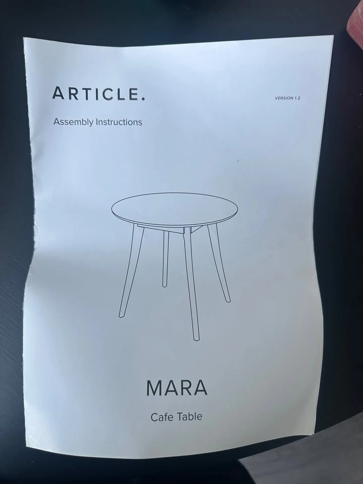 Article - Mara Marble Top Dining Table and Chairs - photo 4