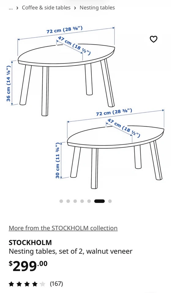 IKEA Stockholm Nesting Coffee Tables - photo 3