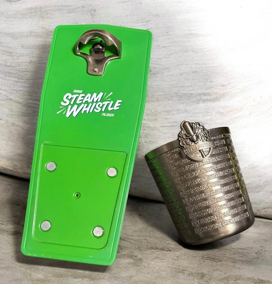 Steam Whistle Magnetic Bottle Opener with Cap Catcher - photo 3