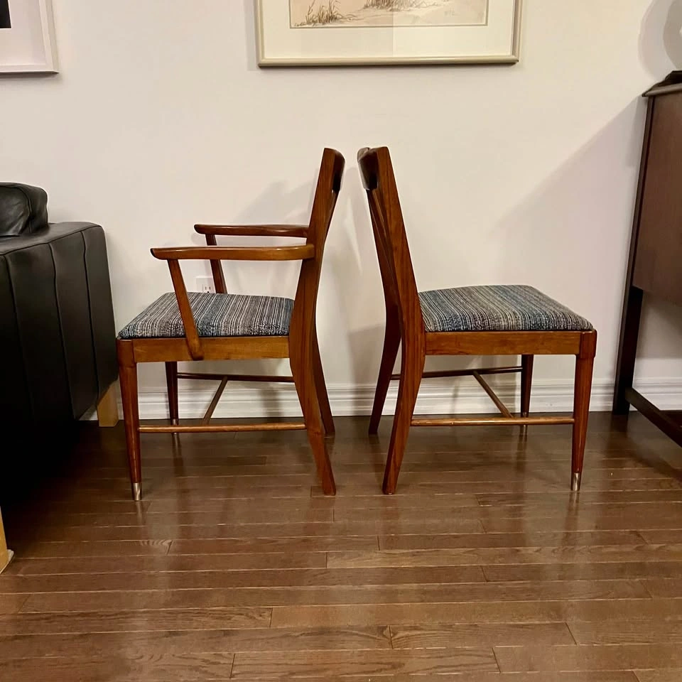 Set of 4 Mid-Century Modern Walnut Dining Chairs (by Krug furnit - photo 5