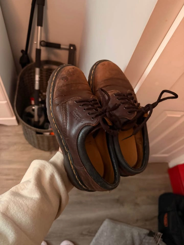 Vintage Made in England Dr. Martens 8053 5-Eye shoes - Brown Lea - photo 2