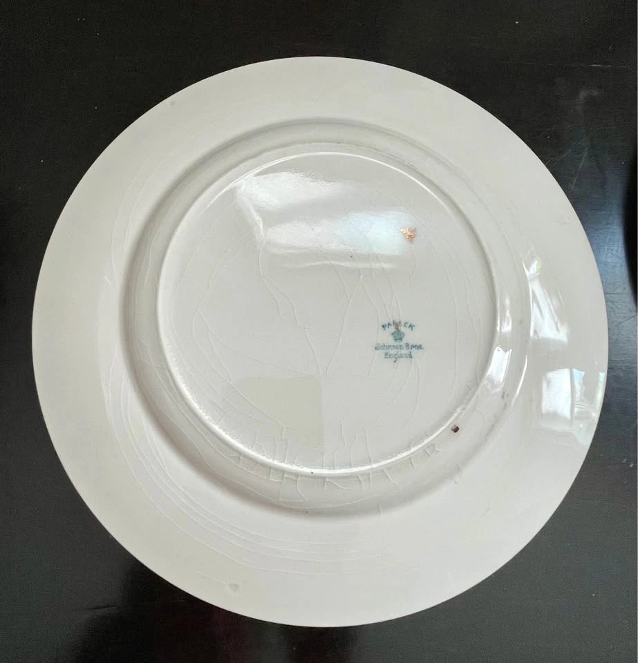 Vintage Cobalt Floral Center Pareek Johnson Bros Dinner Plate - photo 5