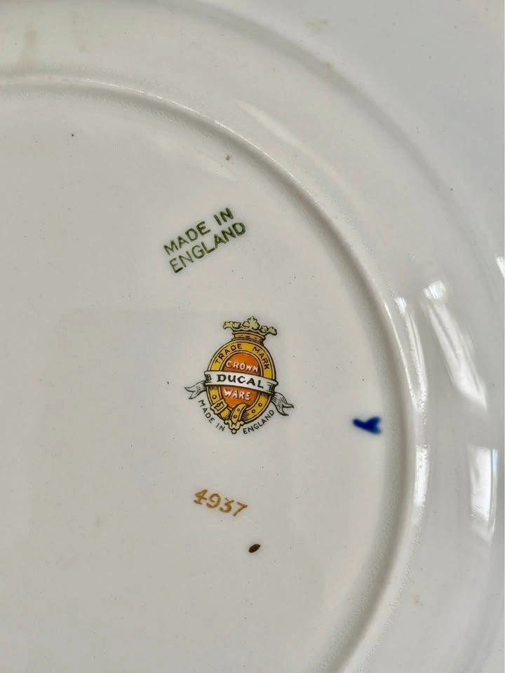 Vintage Crown Ducal Cobalt Blue Dinner Plate 4937 10 1/2” - photo 3
