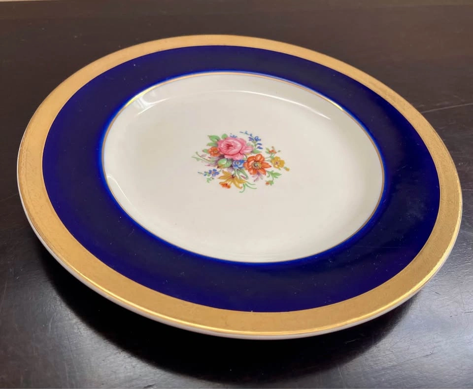 Vintage Crown Ducal Cobalt Blue Dinner Plate 4937 10 1/2” - photo 4
