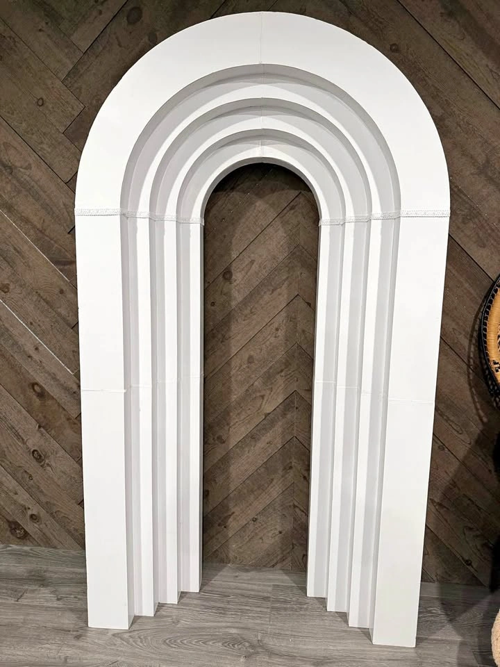 White Multi-Layered Arch Backdrop