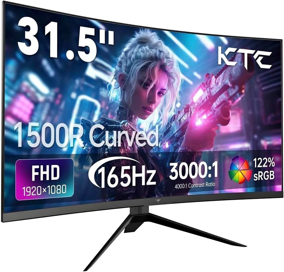 KTC 31.5" 165Hz Curved Gaming Monitor