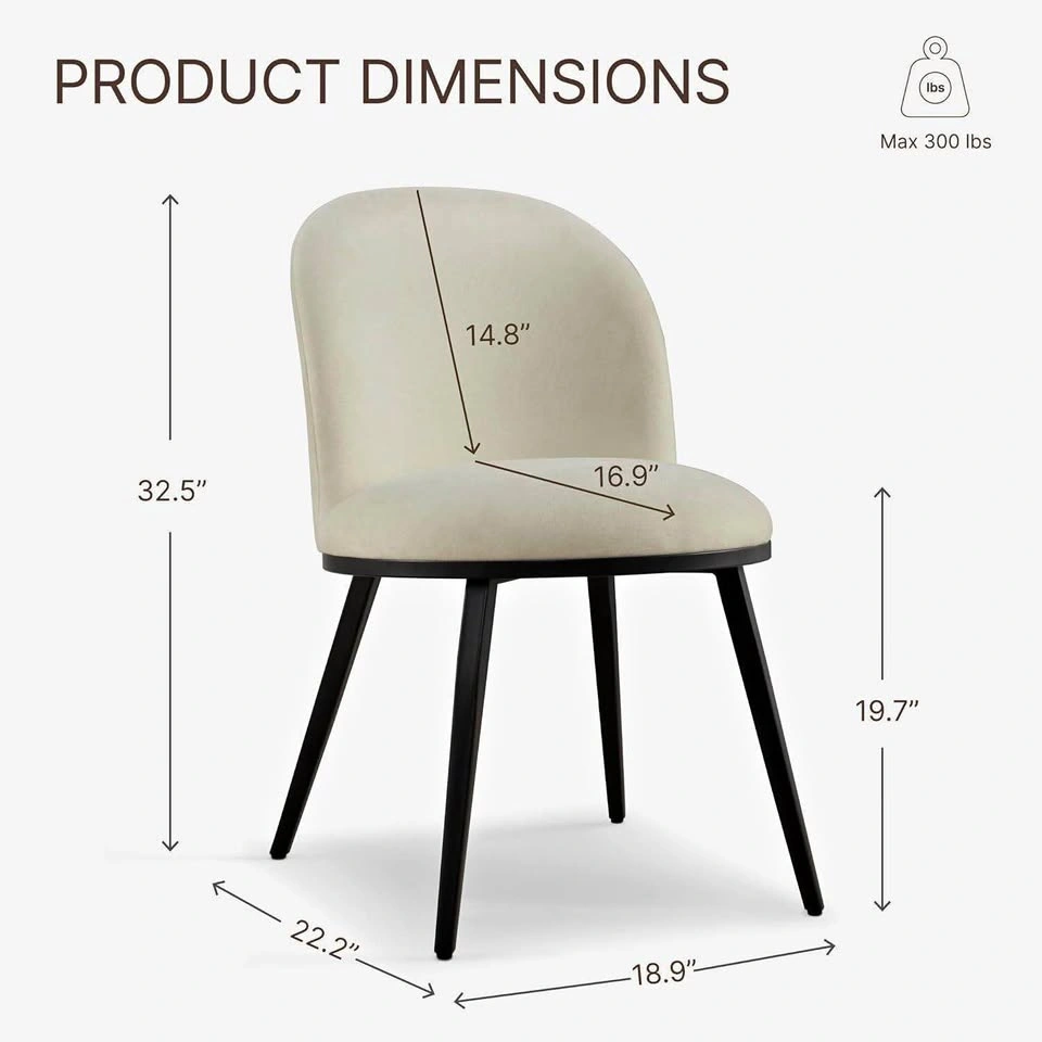 Modern Cream Faux Leather Dining Chair