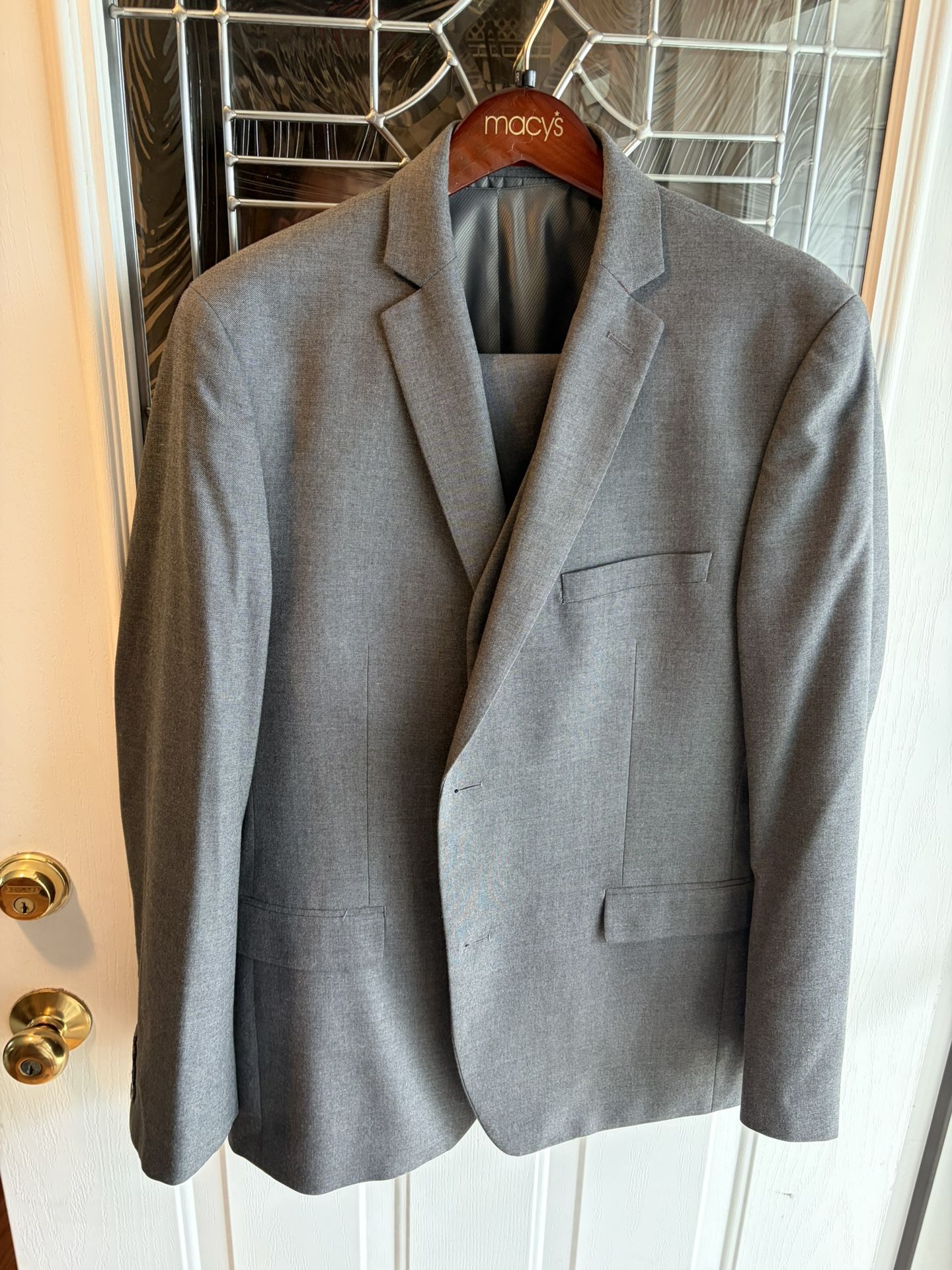 Men’s Alfani Slim Fit 3-Piece Suit Gray 42R / 36x32