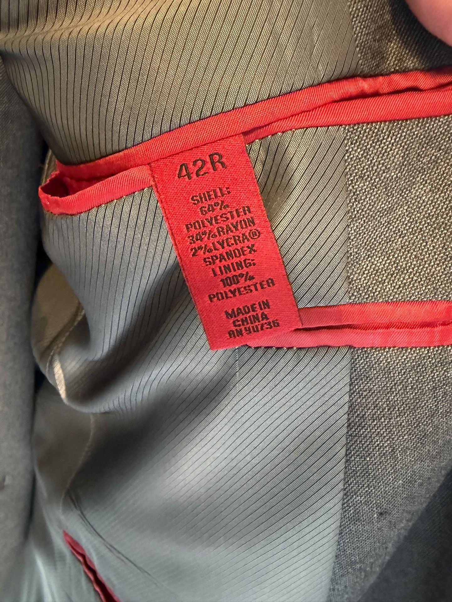 Men’s Alfani Slim Fit 3-Piece Suit Gray 42R / 36x32 - photo 3