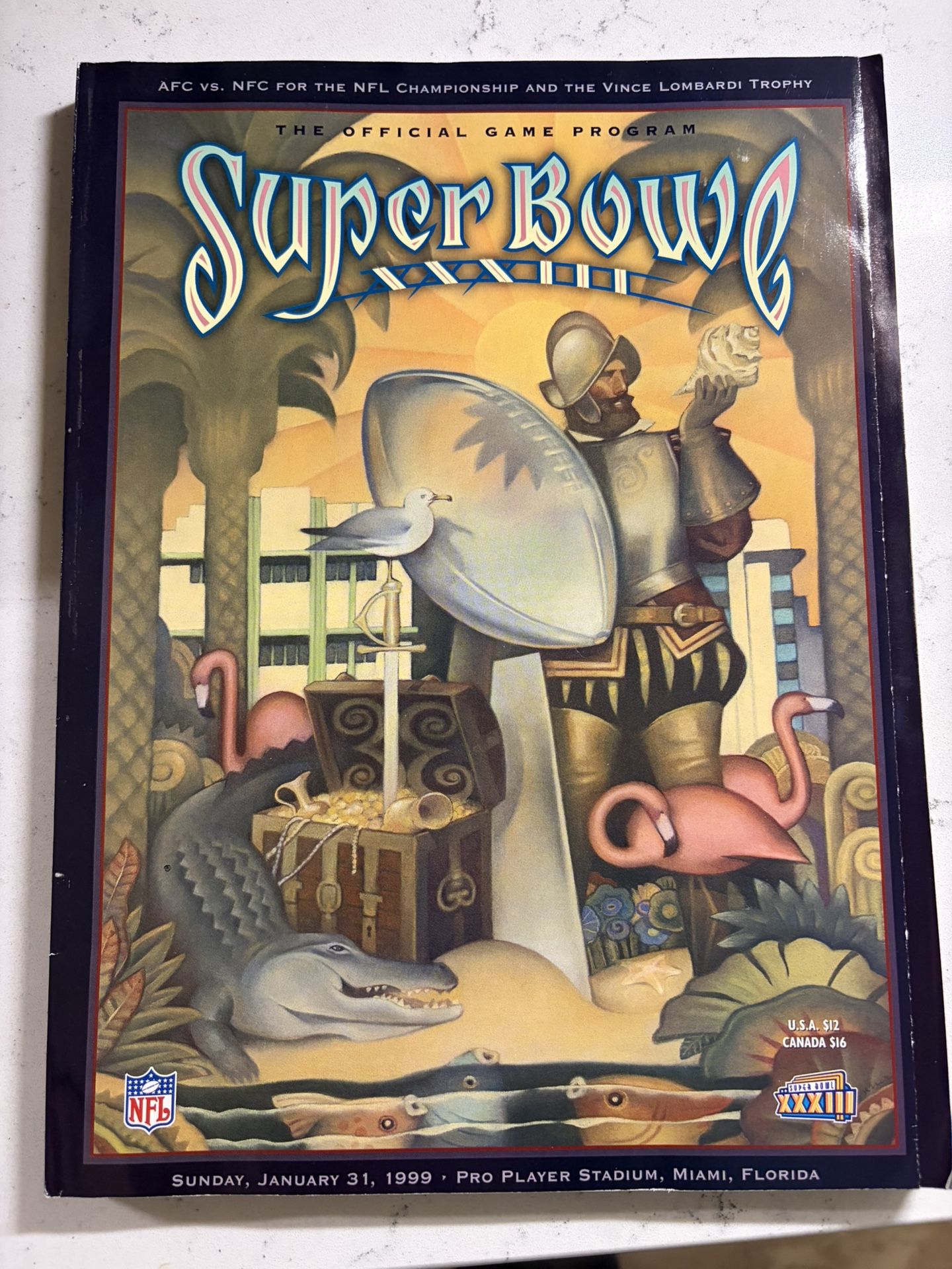 SUPER BOWL XXXIII 33 Official Program - Denver Broncos vs Atlant