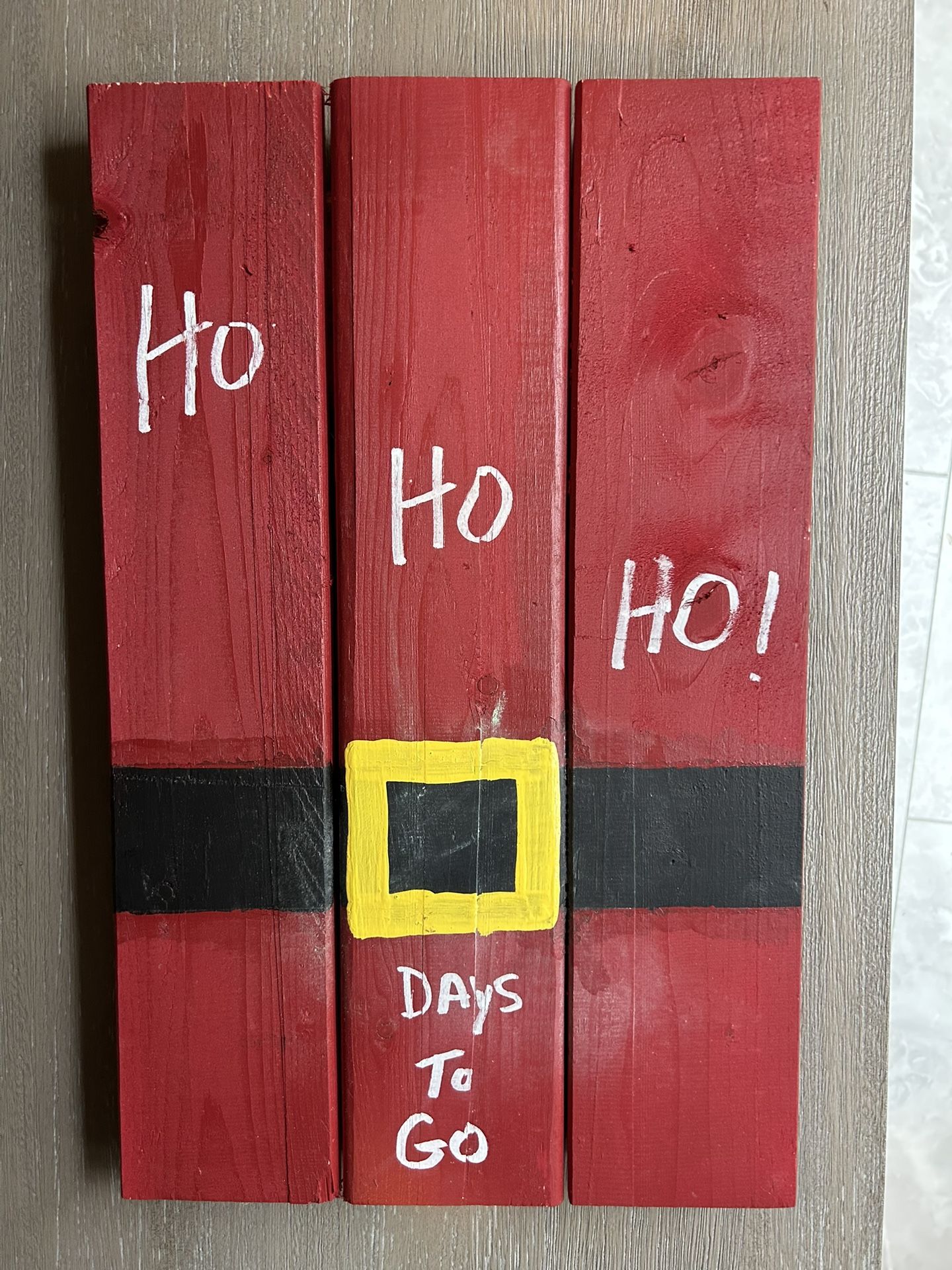 Handmade Wooden Christmas Countdown - Chalk