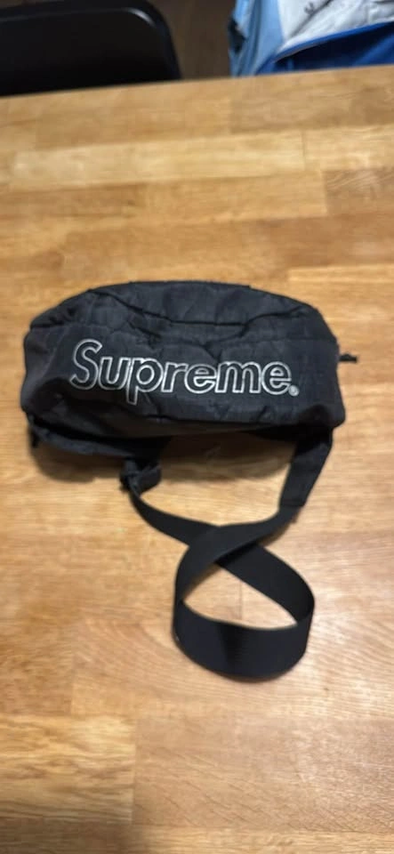 Supreme Waist Bag (SS19 Black) — Authentic, Good Condition - photo 3