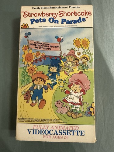 Strawberry Shortcake: Pets on Parade VHS Tape 1982 Animated FHE
