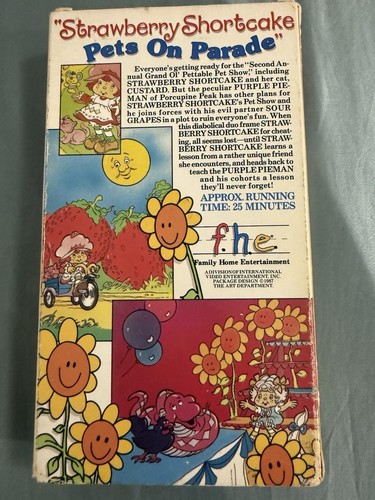 Strawberry Shortcake: Pets on Parade VHS Tape 1982 Animated FHE - photo 3