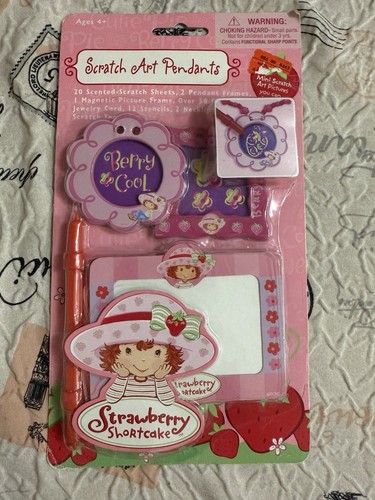 Strawberry Shortcake Scratch Art Pendants Necklace
