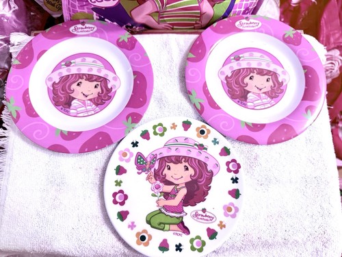 STRAWBERRY SHORTCAKE 2008 MELAMINE Plate Set Of 3