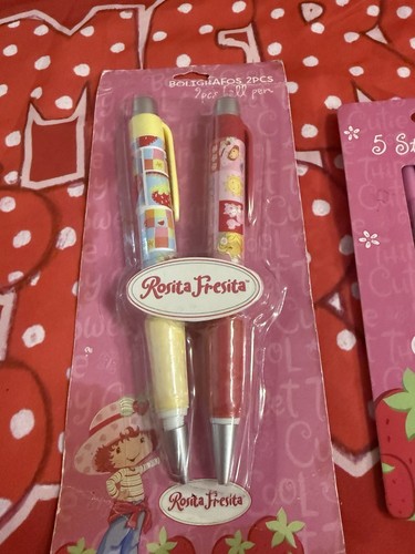 New Español Strawberry Shortcake Rosita Fresita 2 Pck pen Sets - photo 2