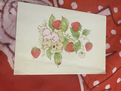 Mixed Lot 4 Vintage Strawberry Shortcake French Cards & Pen - photo 5