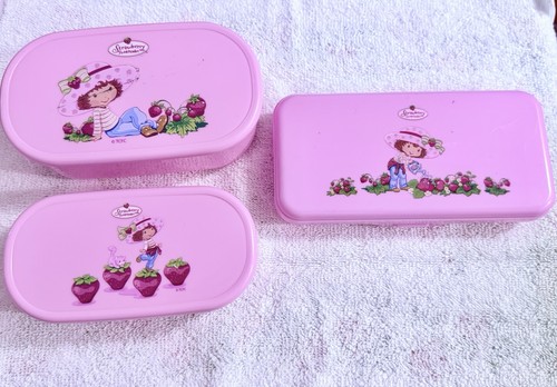 2003 Strawberry Shortcake Bento Box & Cutlery Set