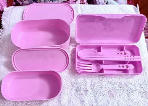 2003 Strawberry Shortcake Bento Box & Cutlery Set - photo 2