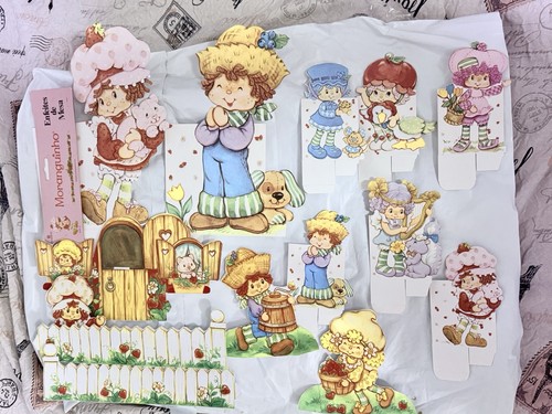 Vtg Strawberry Shortcake Cutout, Table Display Set- Brazil
