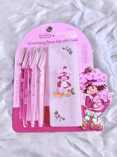 Strawberry Shortcake 6 Piece CELAVI RAZOR SET W/ Case- NEW