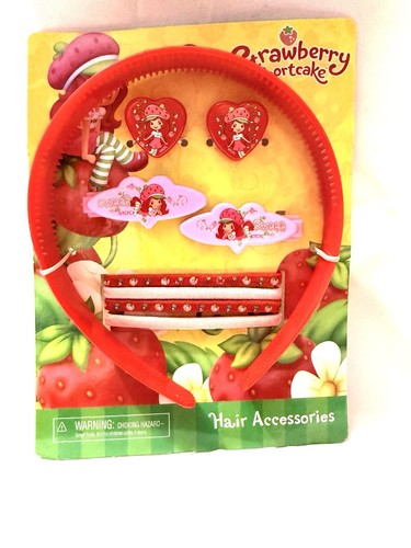 2012 Strawberry Shortcake Headband & Barrettes Set
