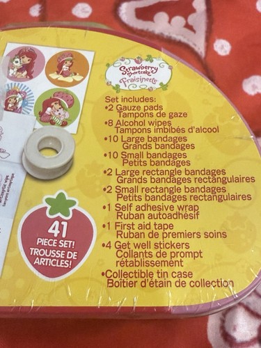 2013 Strawberry Shortcake 41 PIECE First Aid Kit in Tin - photo 3
