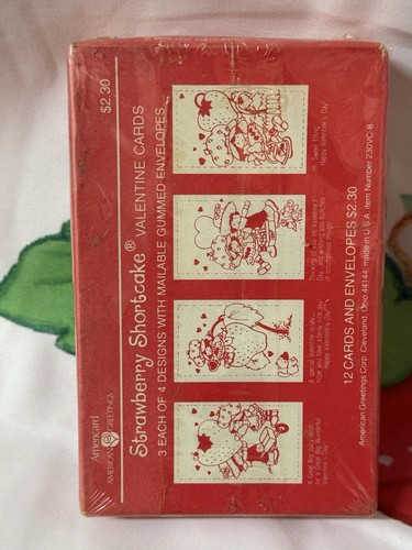 Vtg Strawberry Shortcake Valentine Cards Sealed Box Of 12 80s - photo 2