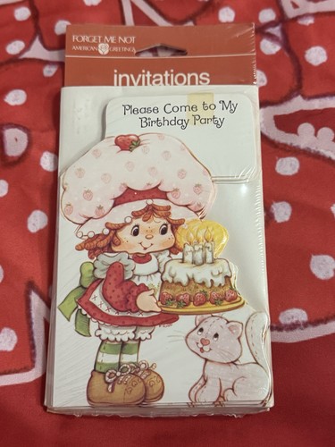 Vintage NOS 80s 90s American Greetings Strawberry Shortcake Birt